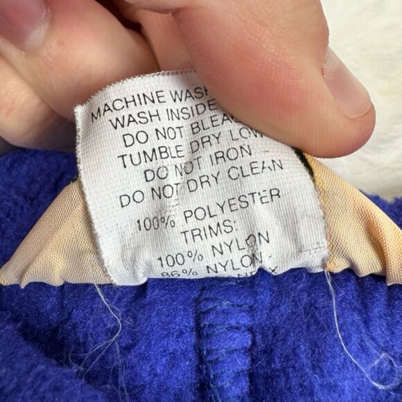 Men’s Vintage 90s LL Bean Outdoor Fleece Jogger Sweat Pants Size Medium Purple - Picture 6 of 8